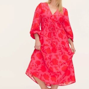 kate spade new york x Target - Classic Rose Linen Long Sleeve Maxi Dress…